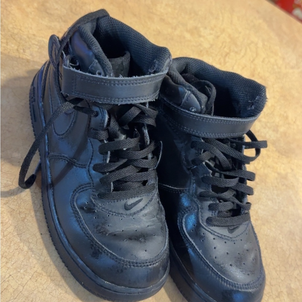 Kids Black High-Top Sneakers